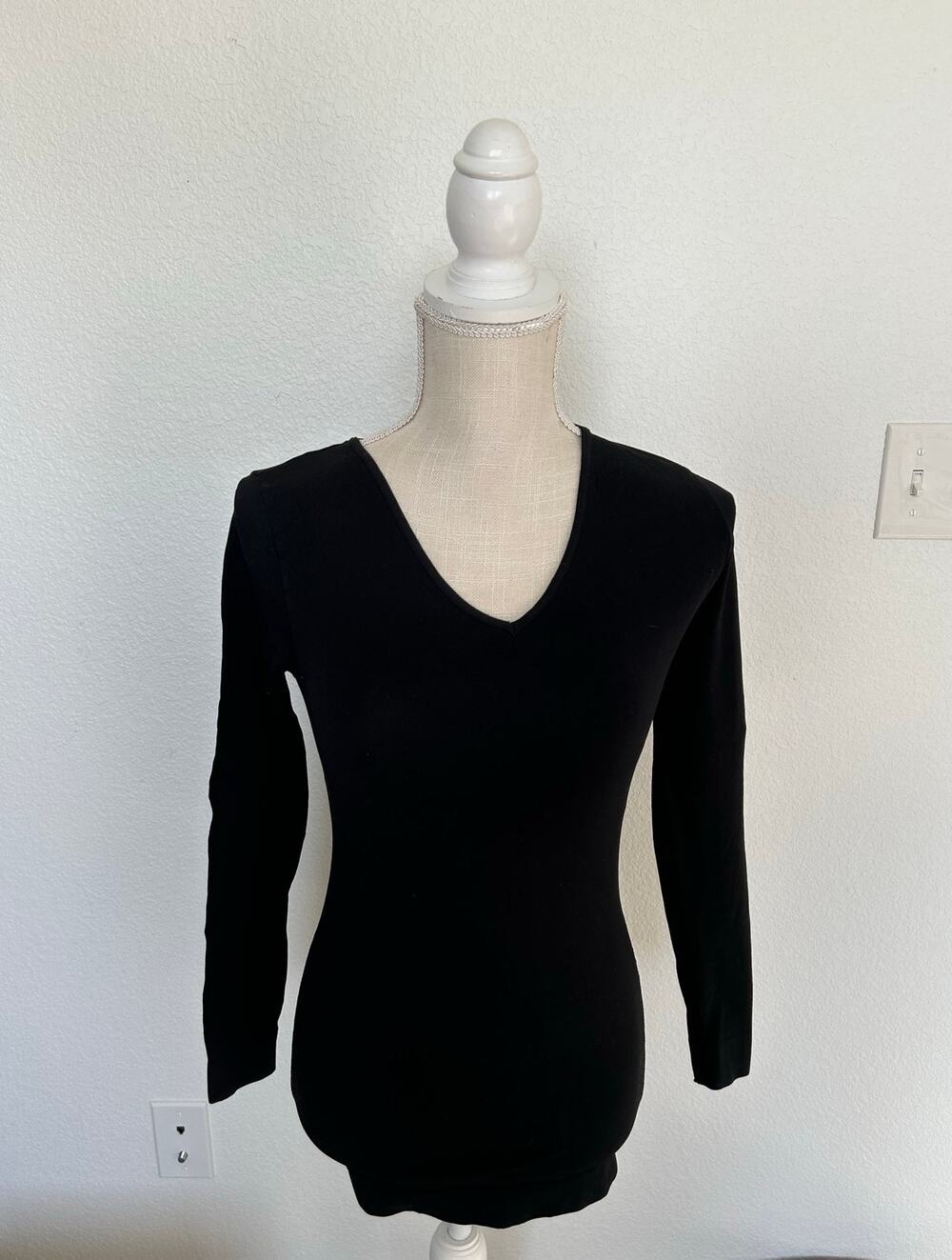 Nux Black Stretch Athletic Long Sleeve Shirt - M
